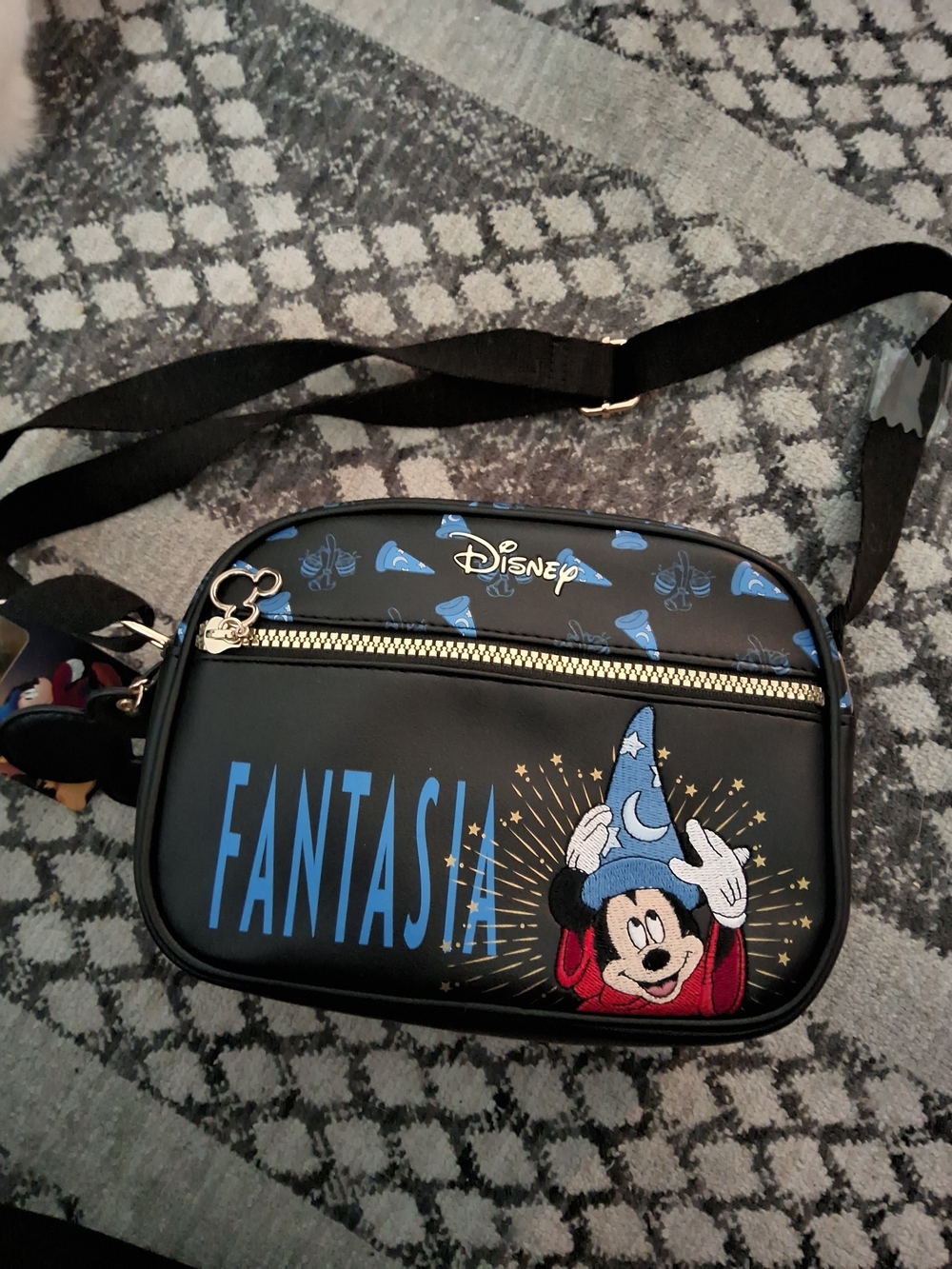 Disney Fantasia Mickey Sorcerer Crossbody Bag - Black & Blue